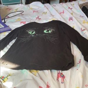 Glow in the dark black Long sleeve shirt